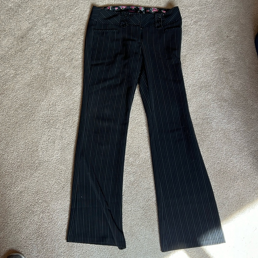 Joe Benbasset pin stripe black and white size 7 slacks